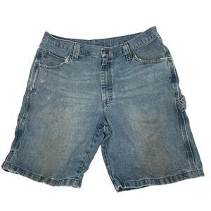 Wrangler Distressed Carpenter Shorts 34 Dadcore Retro Dad Shorts Normcore Casual